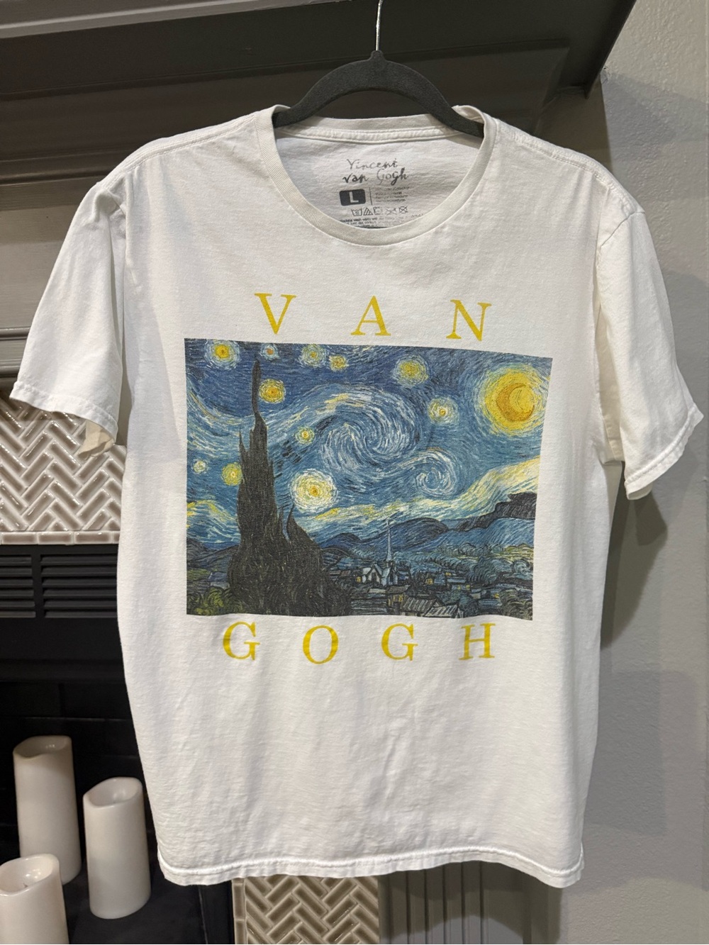 Van Gogh Starry Night Graphic Tee - White